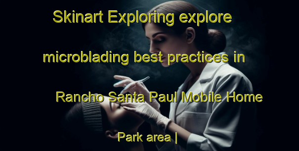 Skinart Exploring explore microblading best practices in Rancho Santa Paul Mobile Home Park area | MicrobladingTraining | MicrobladingClasses | SkinartTraining-United States